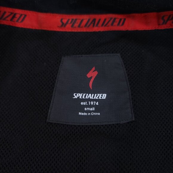 Specialized Mens Windbreaker Jacket Small Black Vented Lightweight Full Zip - Picture 6 of 7